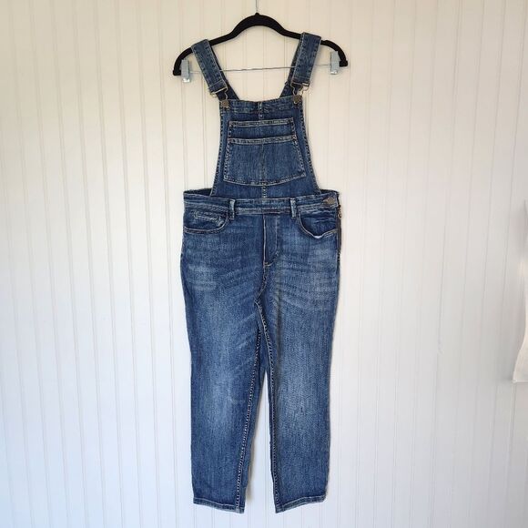 BLANK NYC Essential Dark Wash Denim Overalls size 27 - Picture 1 of 8